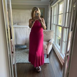 Rachel Zoe hot pink maxi dress